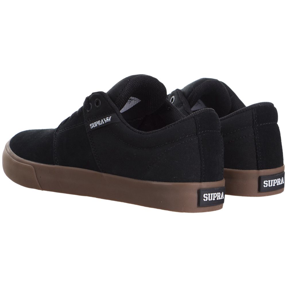 Baskets Basses Supra Stacks Vulc II Noir Black/Gum Homme | QYG-50458114